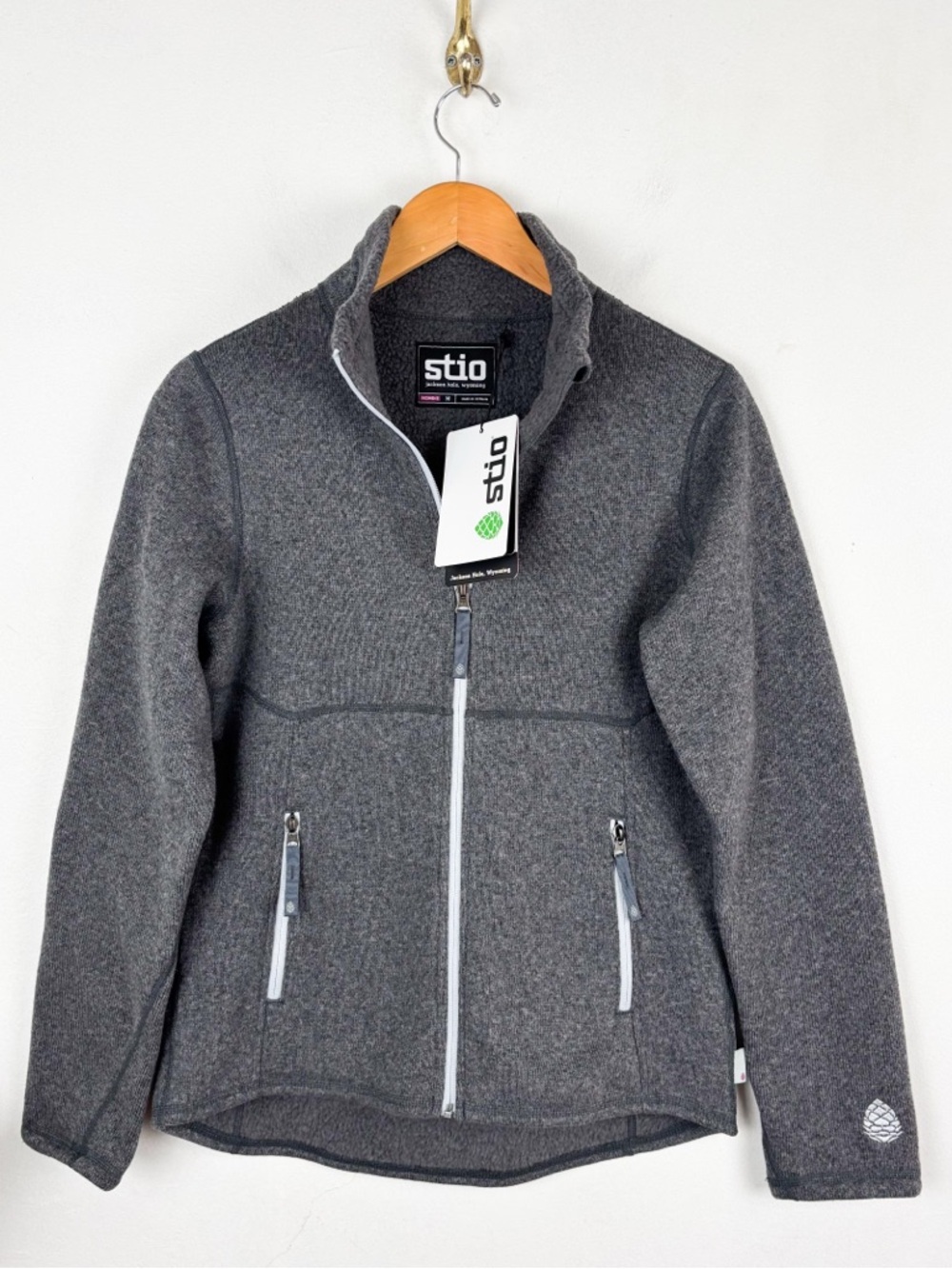 NWT Stio Heather Gray Zip Up Fleece Jacket Sz M - Picture 2 of 12